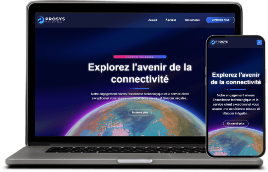 Site web d'entreprise de technologie conçu par 10gital, agence de marketing digital au à Casablanca Maroc